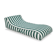 Green & White Cabana Stripe Fabric Covered Pool float lounger